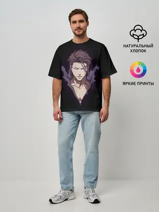 Мужская футболка оверсайз / Блич герой