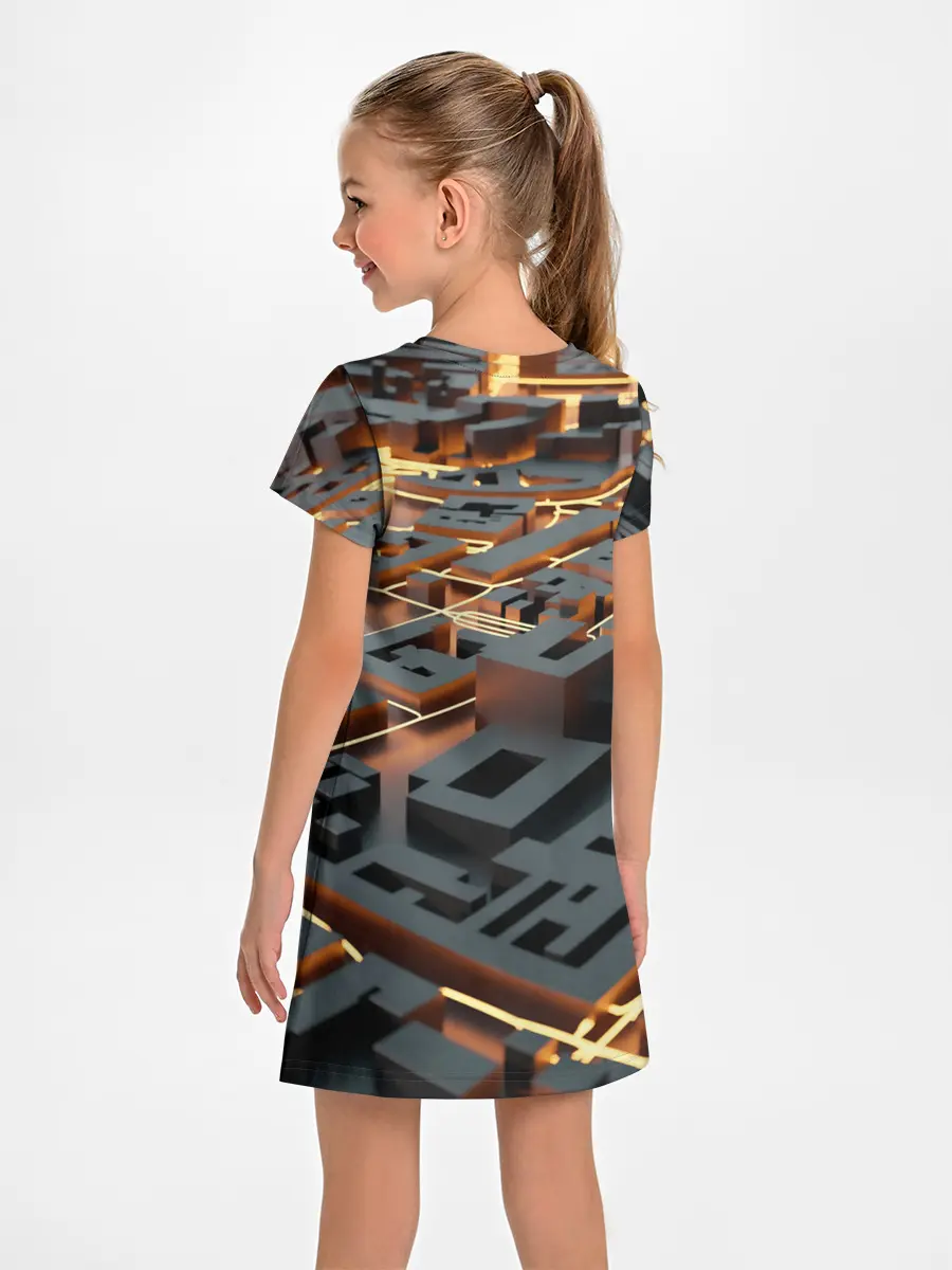 Детское платье / 3D абстрактная схема