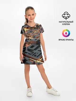 Детское платье / 3D абстрактная схема