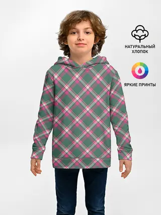 Детское худи / Клеточный узор