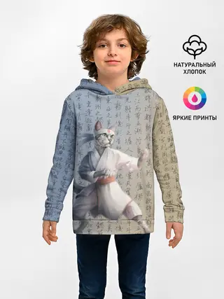 Детское худи / Karate cat