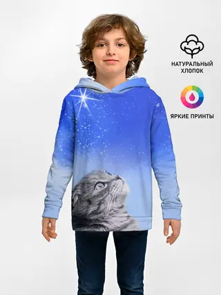 Детское худи / Кот и космос