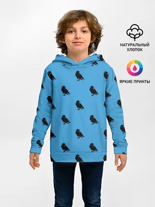 Детское худи / Вороны паттерн
