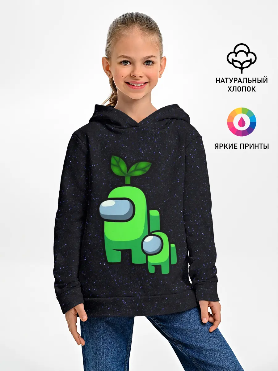 Детское худи / Among us Lime+ kid lime