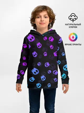 Детское худи / НЕОНОВЫЕ ЧЕРЕПА