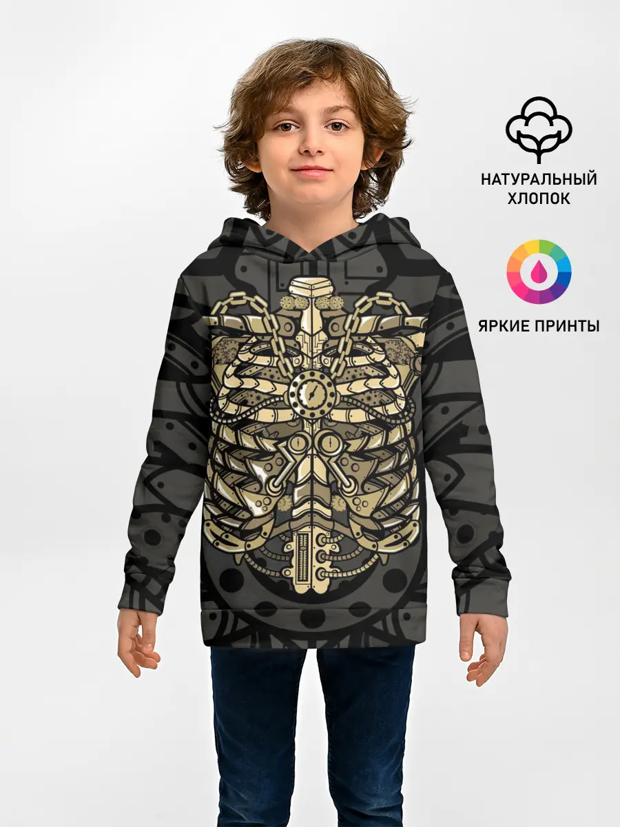 Детское худи / Стимпанк Скелет