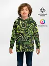Детское худи / Ярко зеленые славянские узоры