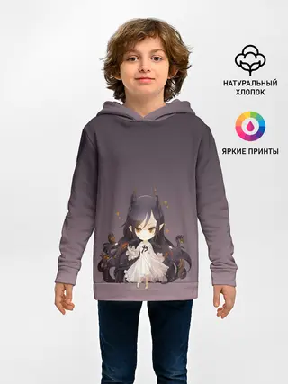 Детское худи / демоница волосы змеи милашка