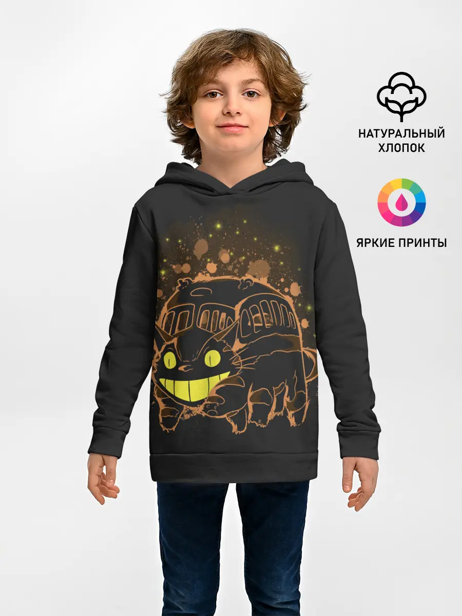 Детское худи / My Neighbor Totoro оранжевый кот