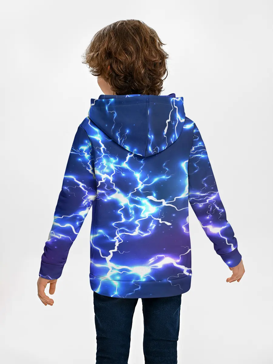 Детское худи / СВЕТЯЩИЕСЯ МОЛНИИ | NEON FLASH
