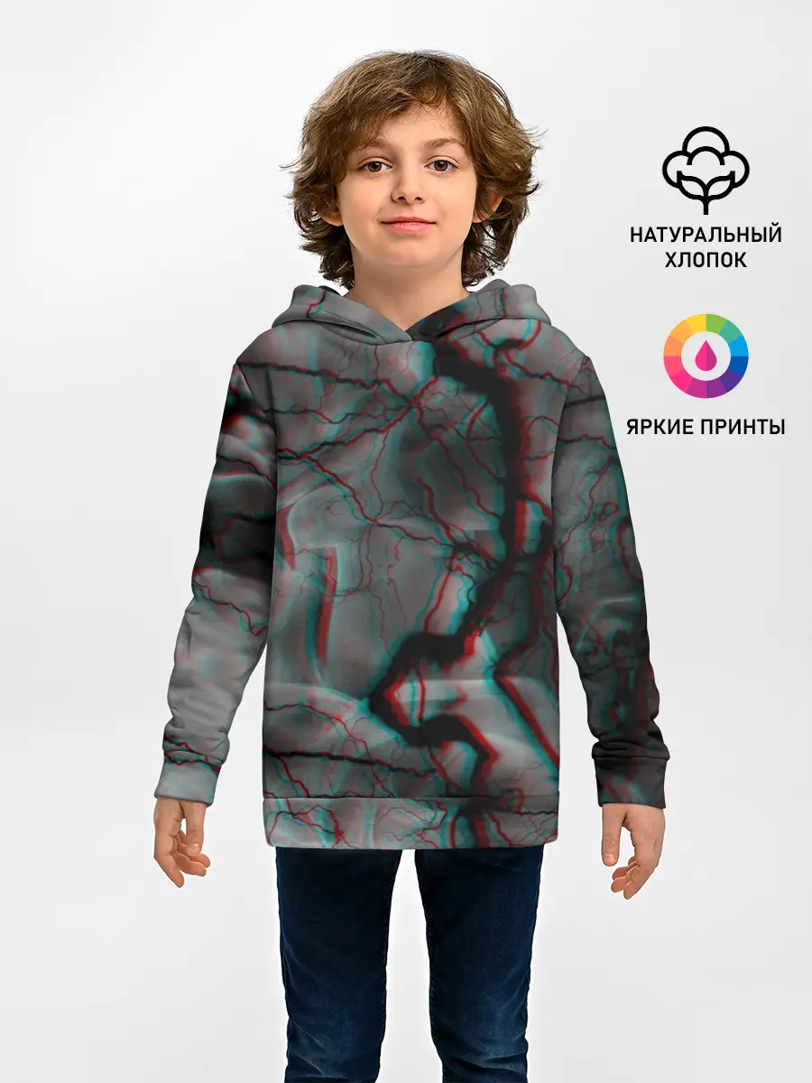 Детское худи / МОЛНИИ GLITCH