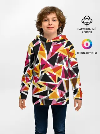 Детское худи / Разноцветные треугольники