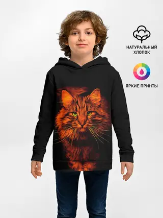 Детское худи / Рыжий кот