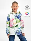 Детское худи / Акварель, гортензии