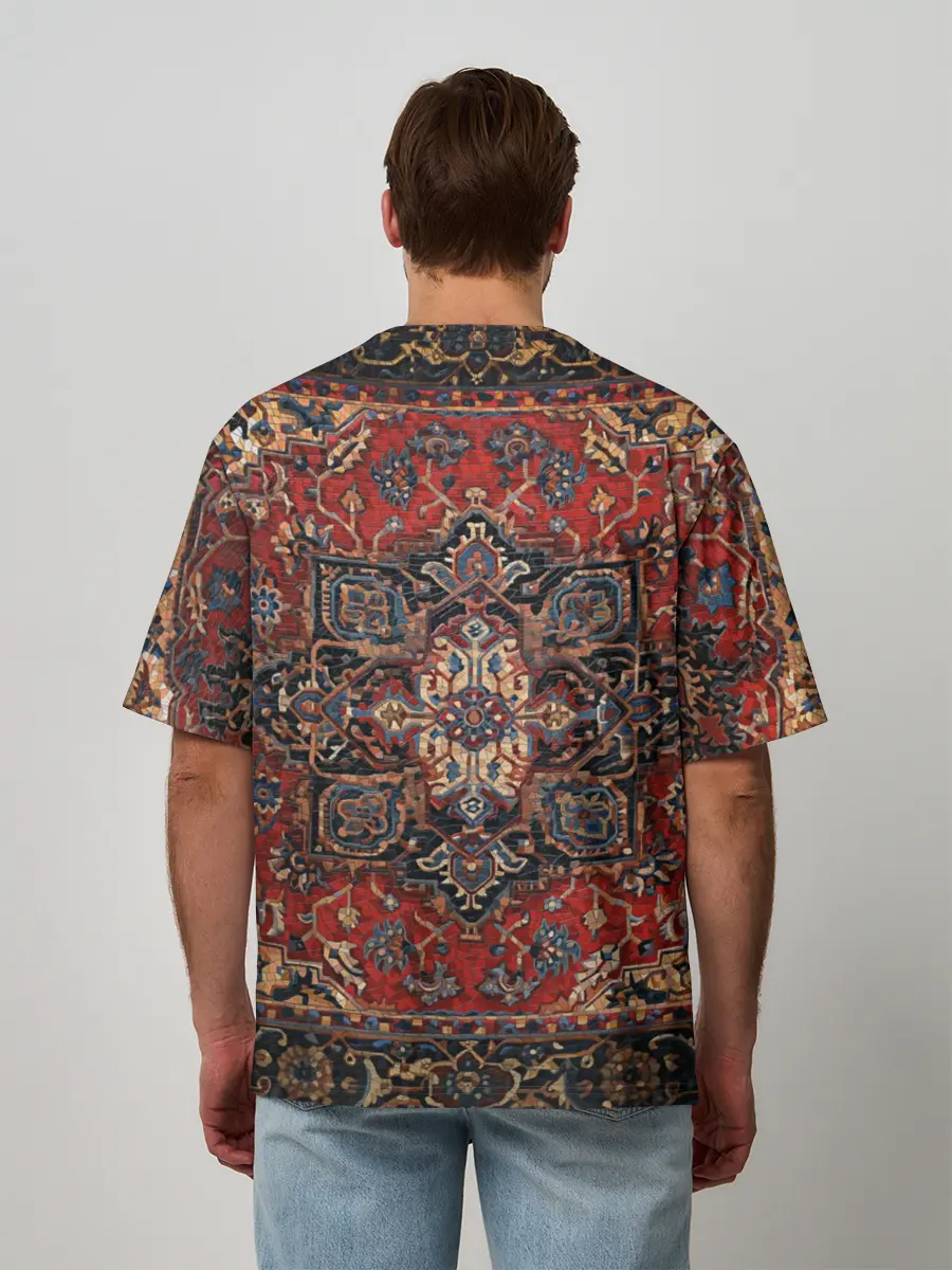 Мужская футболка оверсайз / Красивый ковер