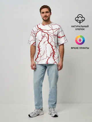 Мужская футболка оверсайз / Сосуды