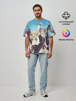 Мужская футболка оверсайз / Все песонажи Хвост Феи