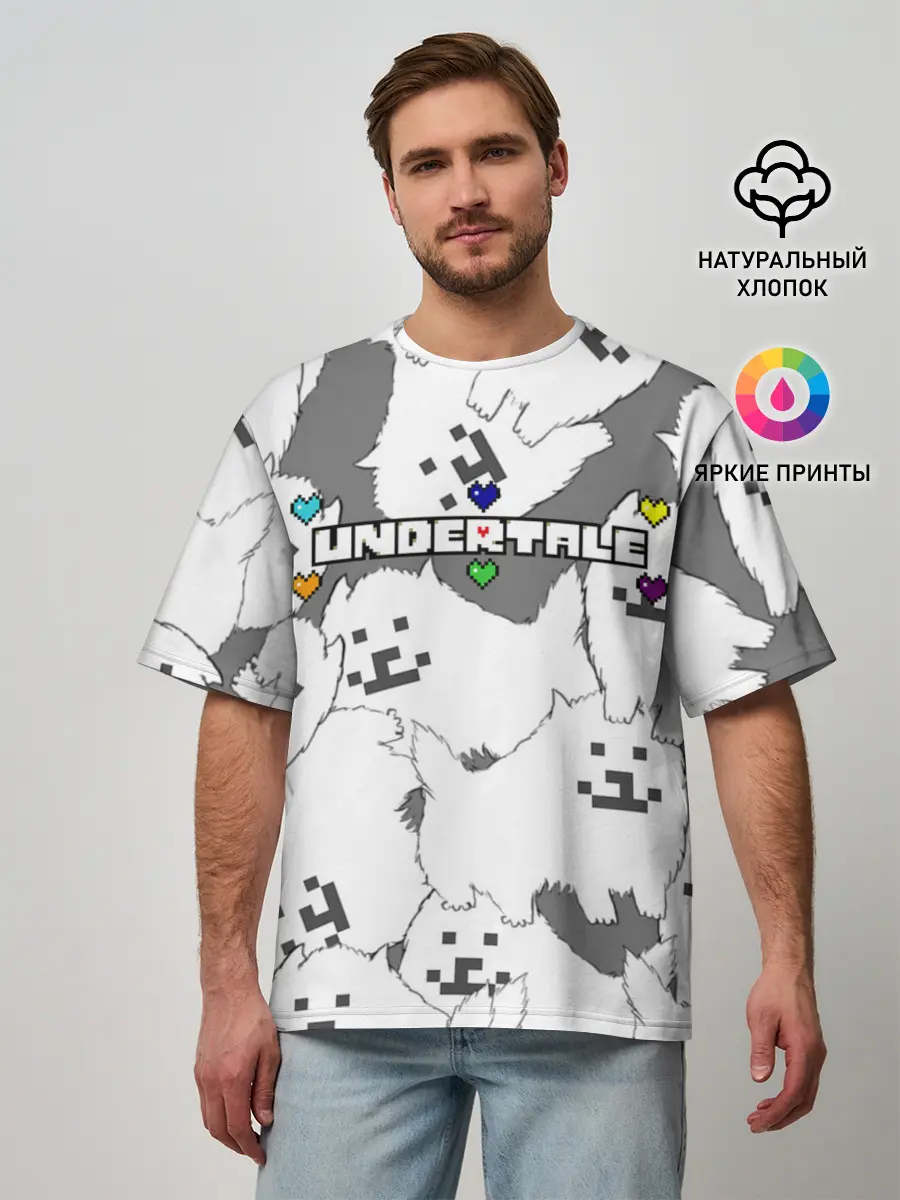 Мужская футболка оверсайз / Undertale