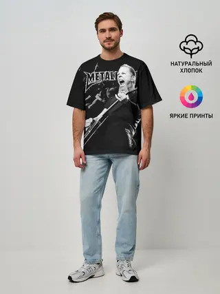 Мужская футболка оверсайз / Metallica