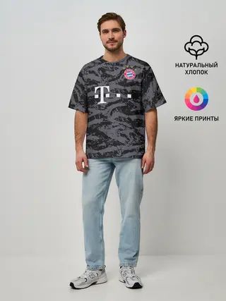Мужская футболка оверсайз / Bayern away gk 18-19