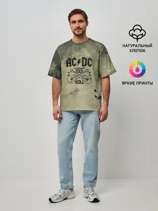 Мужская футболка оверсайз / AC DC