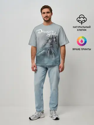 Мужская футболка оверсайз / Demons souls