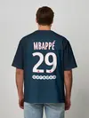Мужская футболка оверсайз / Мбаппе Форма Домашняя 18/19