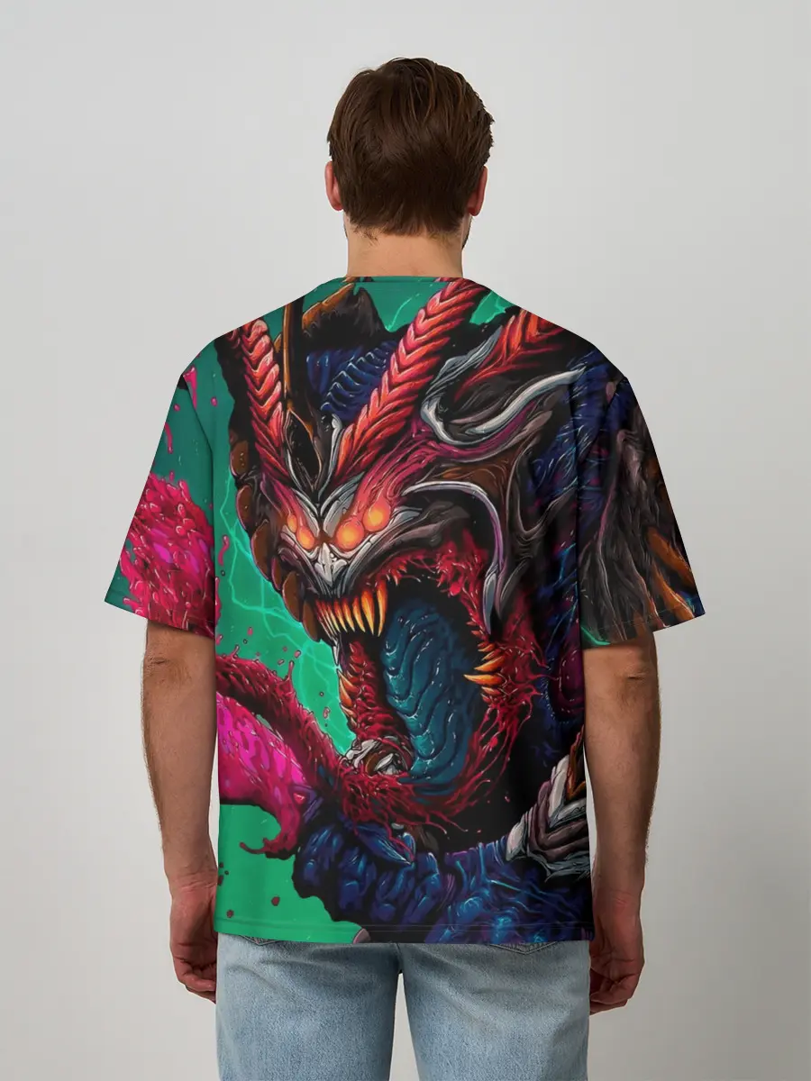 Мужская футболка оверсайз / CS GO hyper beast skin