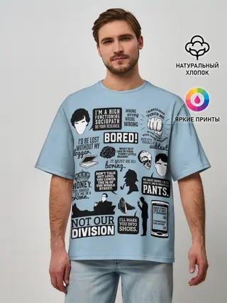 Мужская футболка оверсайз / Sherlock