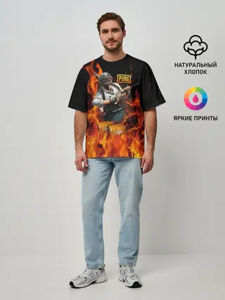 Мужская футболка оверсайз / PUBG