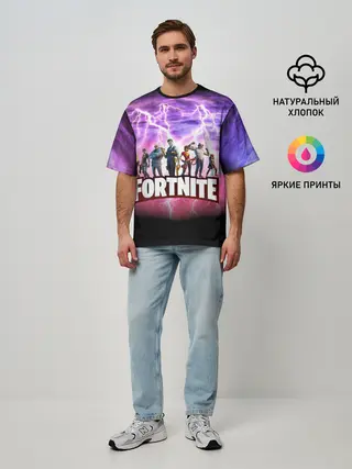 Мужская футболка оверсайз / Fortnite