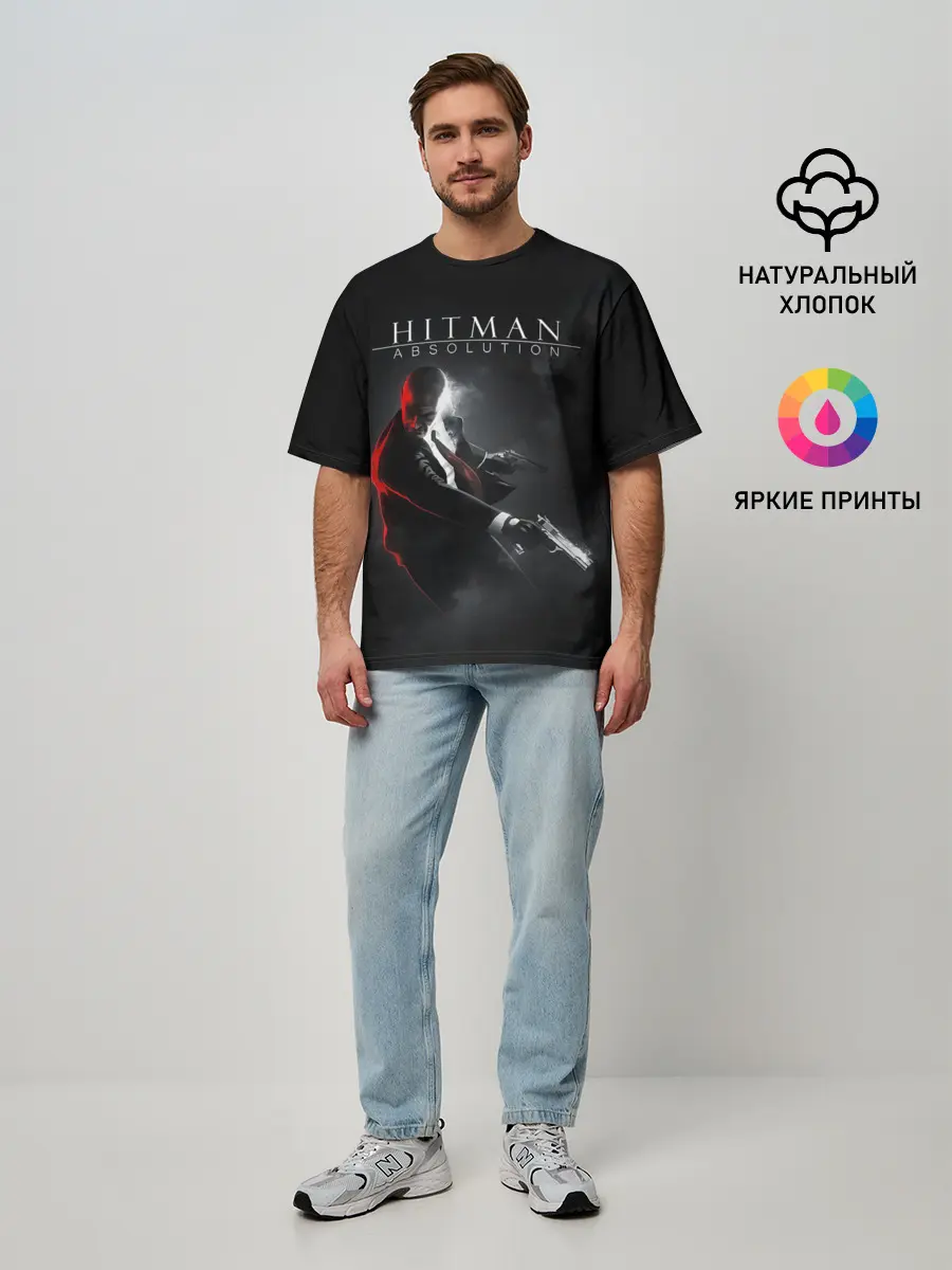 Мужская футболка оверсайз / Hitman Absolution