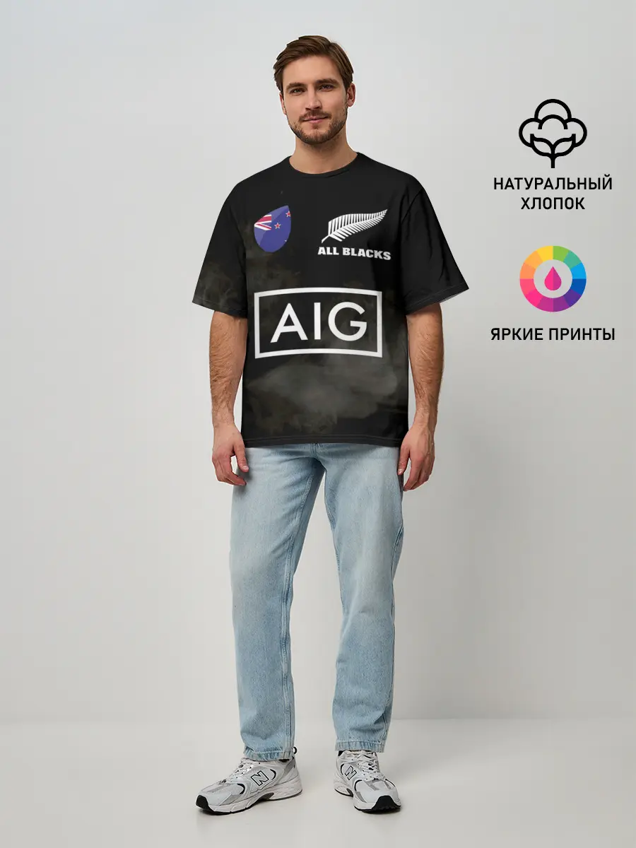 Мужская футболка оверсайз / ALL BLACKS