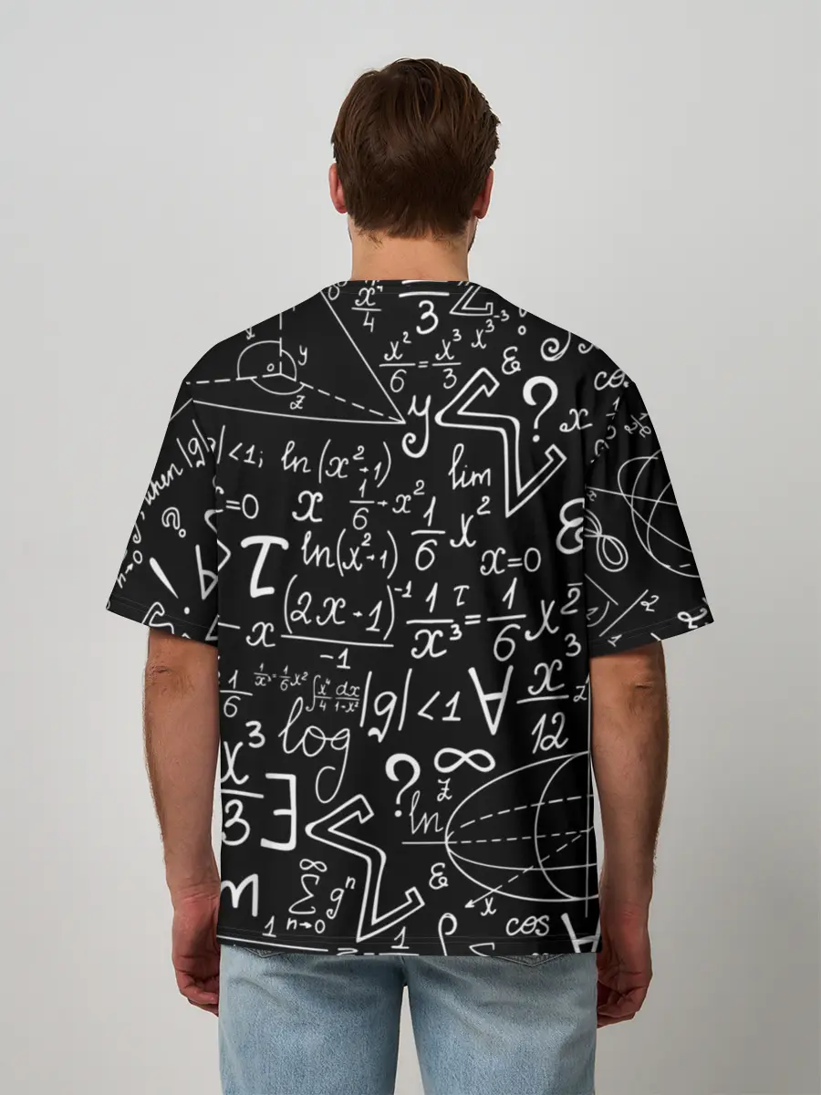 Мужская футболка оверсайз / ФОРМУЛЫ ФИЗИКА
