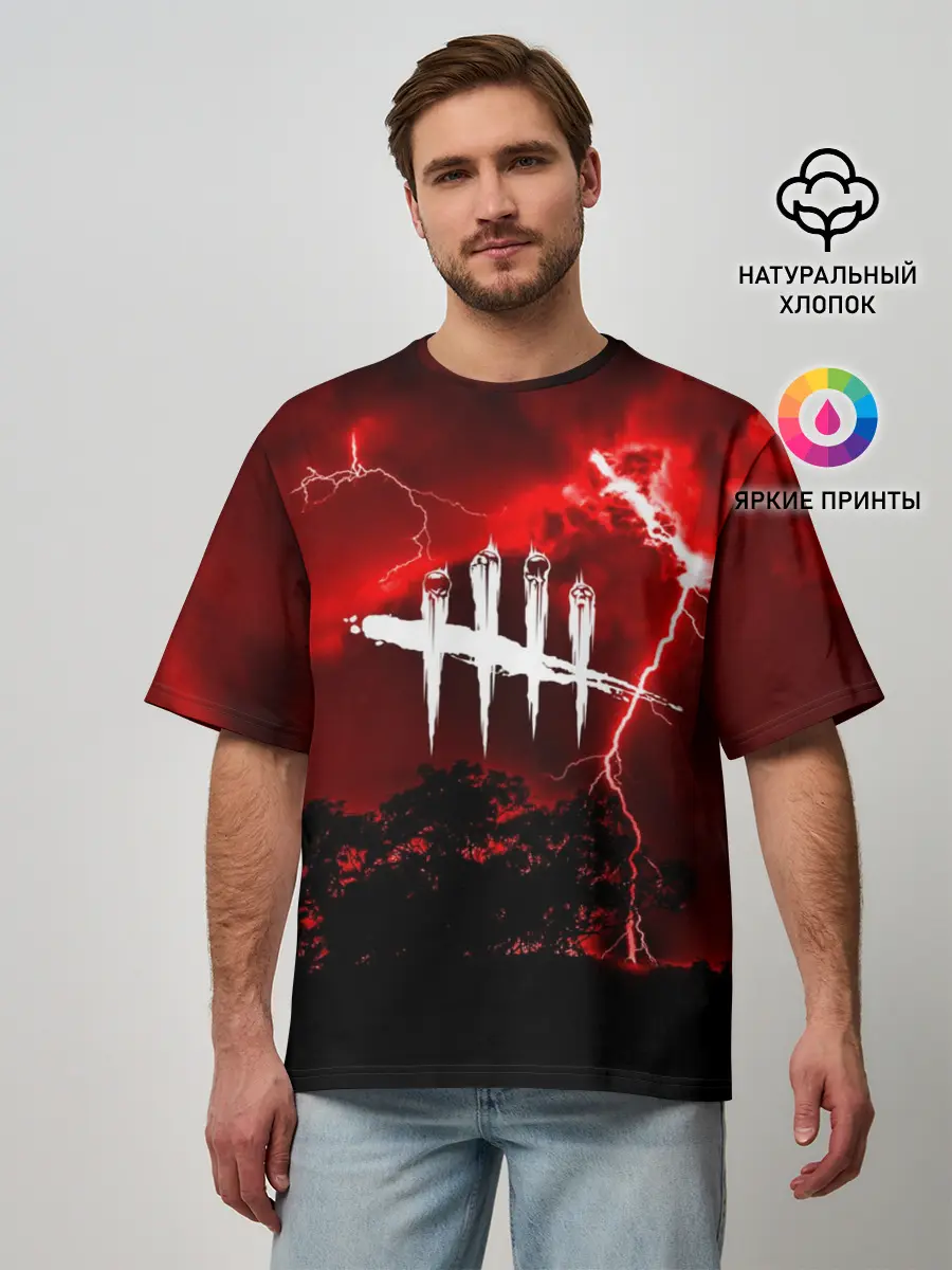 Мужская футболка оверсайз / DEAD BY DAYLIGHT