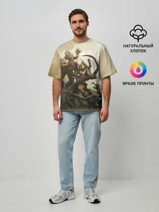Мужская футболка оверсайз / Хищник