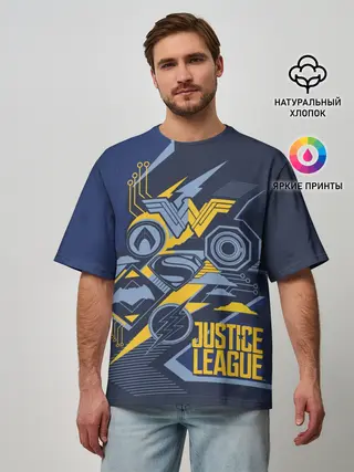 Мужская футболка оверсайз / Justice League