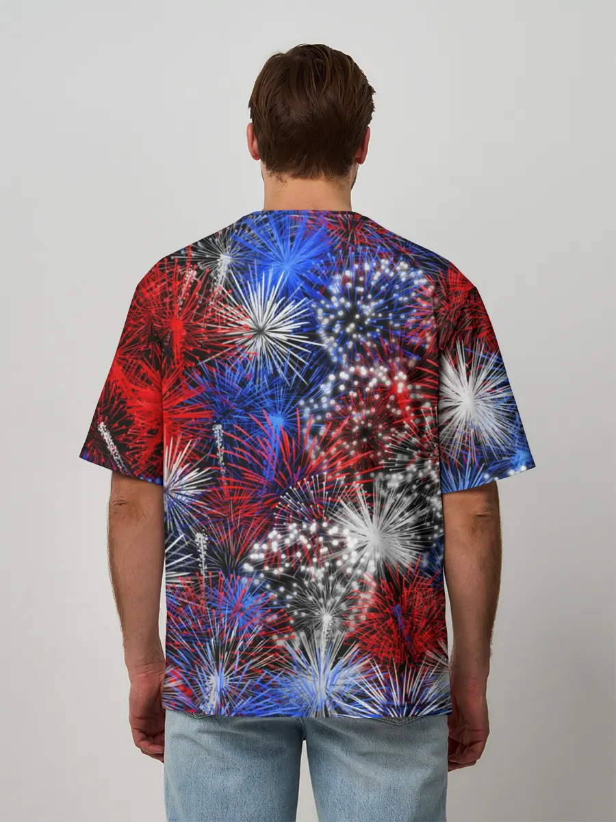 Мужская футболка оверсайз / Салют