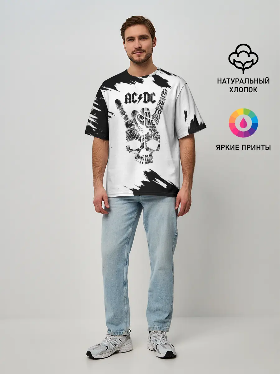 Мужская футболка оверсайз / AC/DC