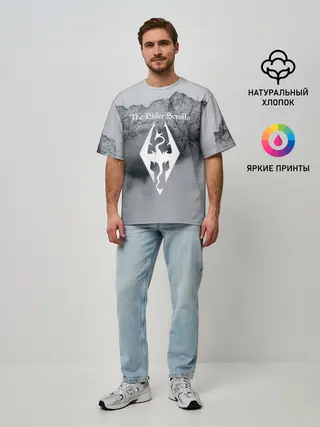 Мужская футболка оверсайз / TES V SKYRIM