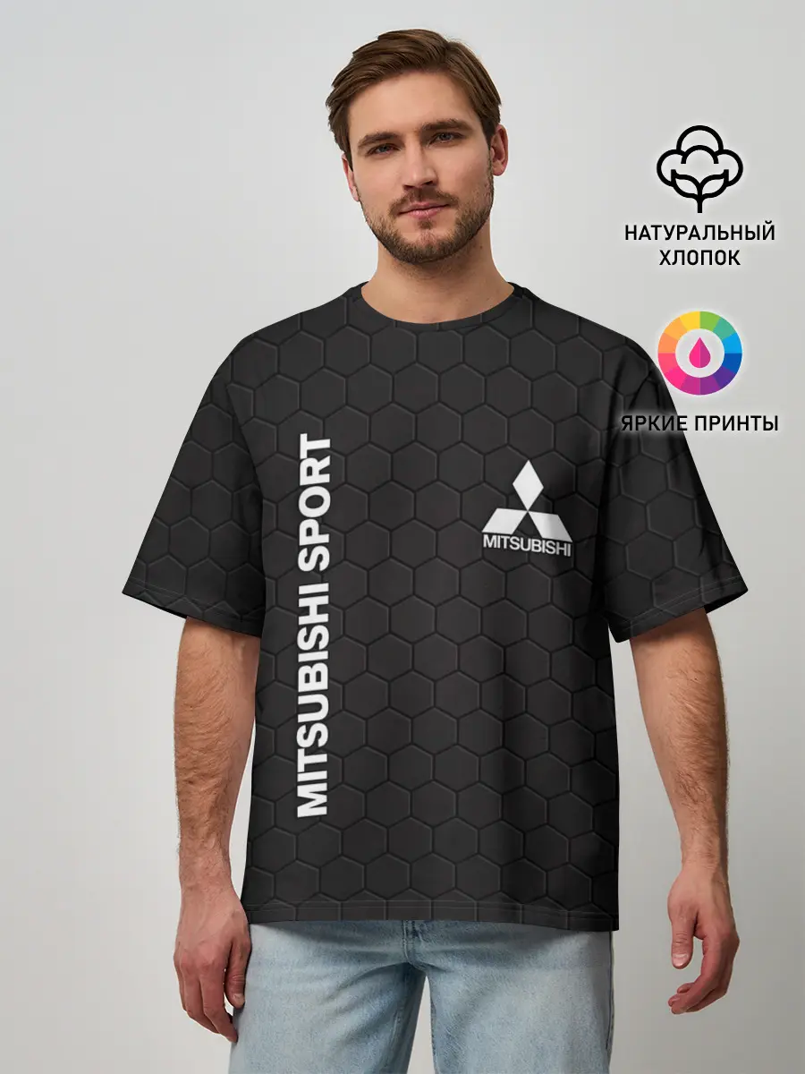 Мужская футболка оверсайз / MITSUBISHI