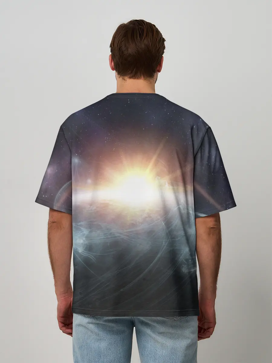 Мужская футболка оверсайз / Космос