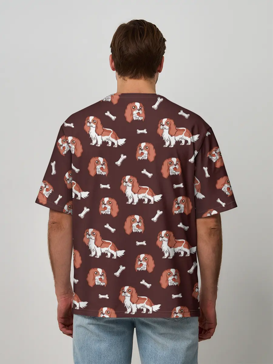 Мужская футболка оверсайз / Спаниели