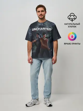 Мужская футболка оверсайз / Uncharted The Lost Legacy