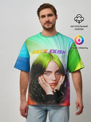Мужская футболка оверсайз / BILLIE EILISH / БИЛЛИ АЙЛИШ
