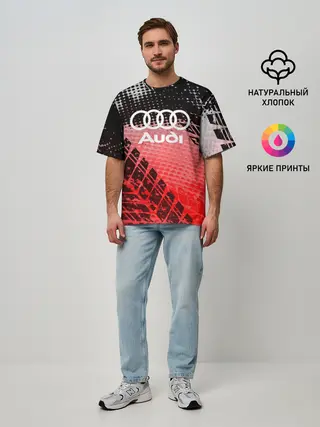 Мужская футболка оверсайз / Audi sport auto motors