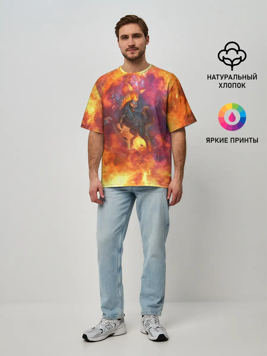 Мужская футболка оверсайз / Nightmare | Найтмар