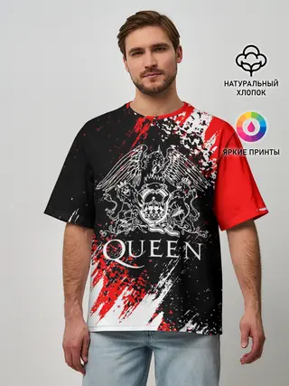 Мужская футболка оверсайз / QUEEN.