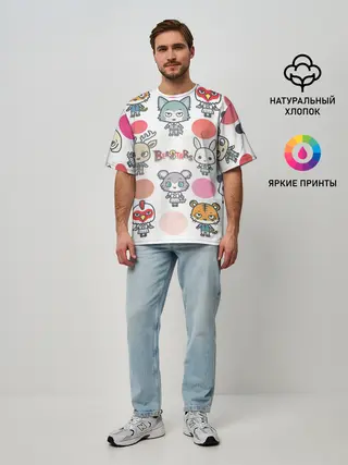 Мужская футболка оверсайз / BEASTARS | CHIBI