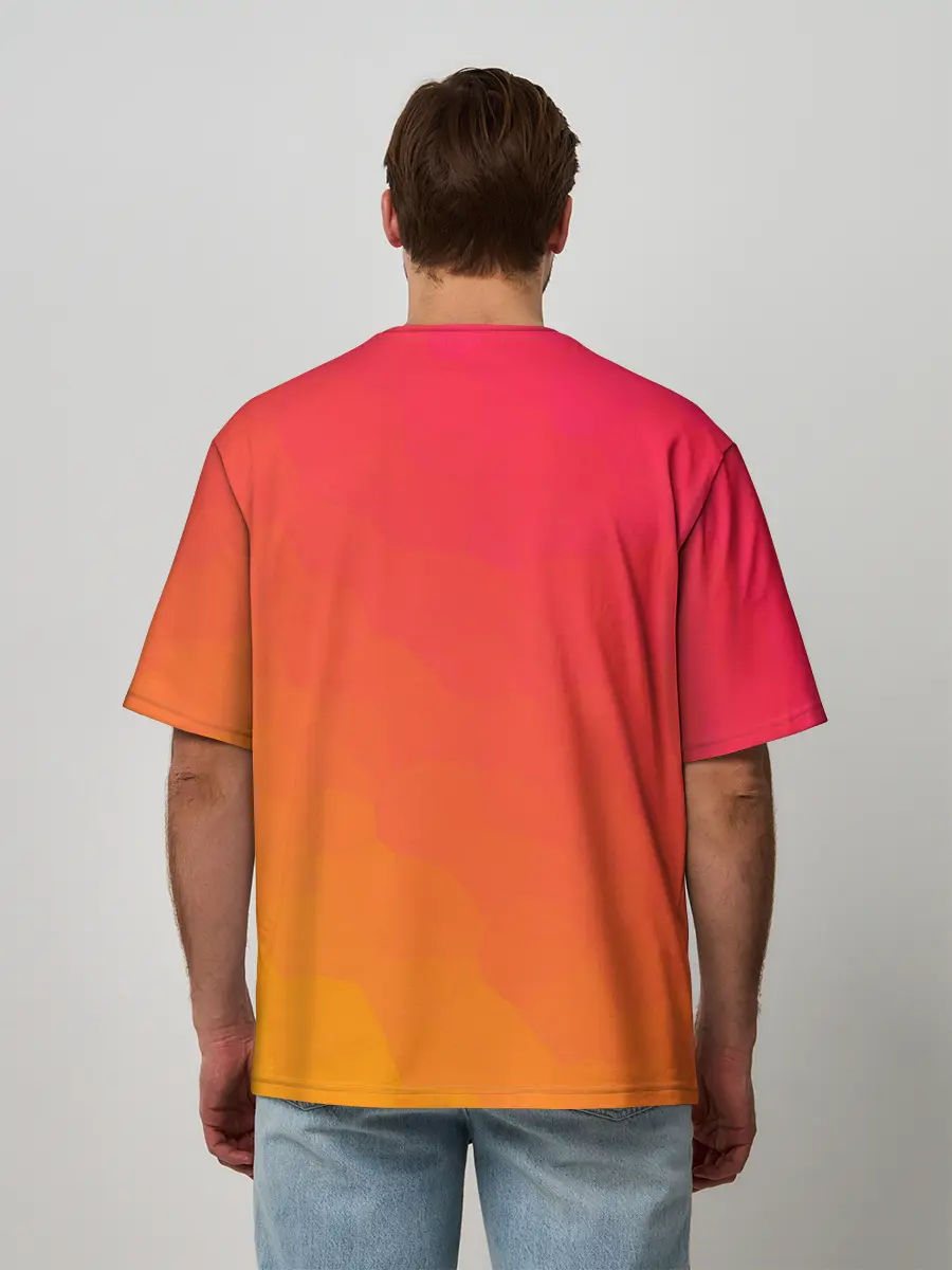 Мужская футболка оверсайз / Градиент